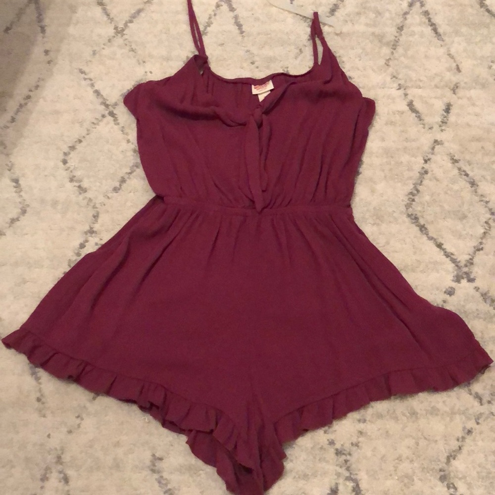 maroon romper